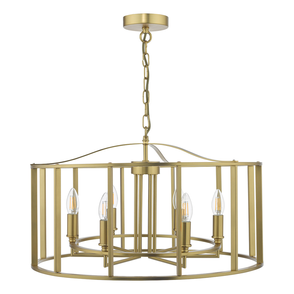 Myka 6 Light Pendant Brushed Bronze<br>Brushed Bronze