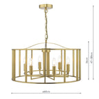 Myka 6 Light Pendant Brushed Bronze<br>Brushed Bronze