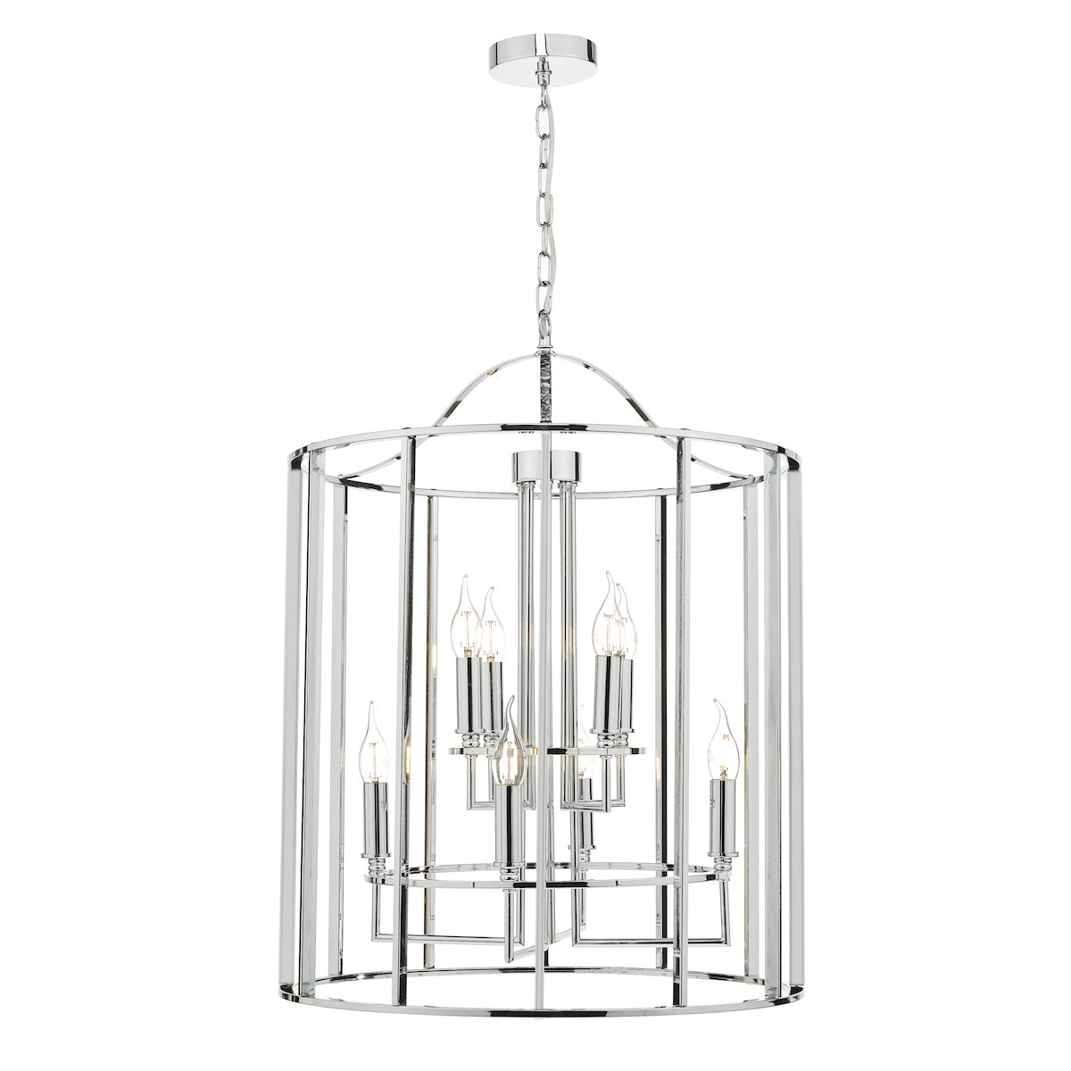Myka 8lt Lantern Polished Chrome<br>Polished Chrome