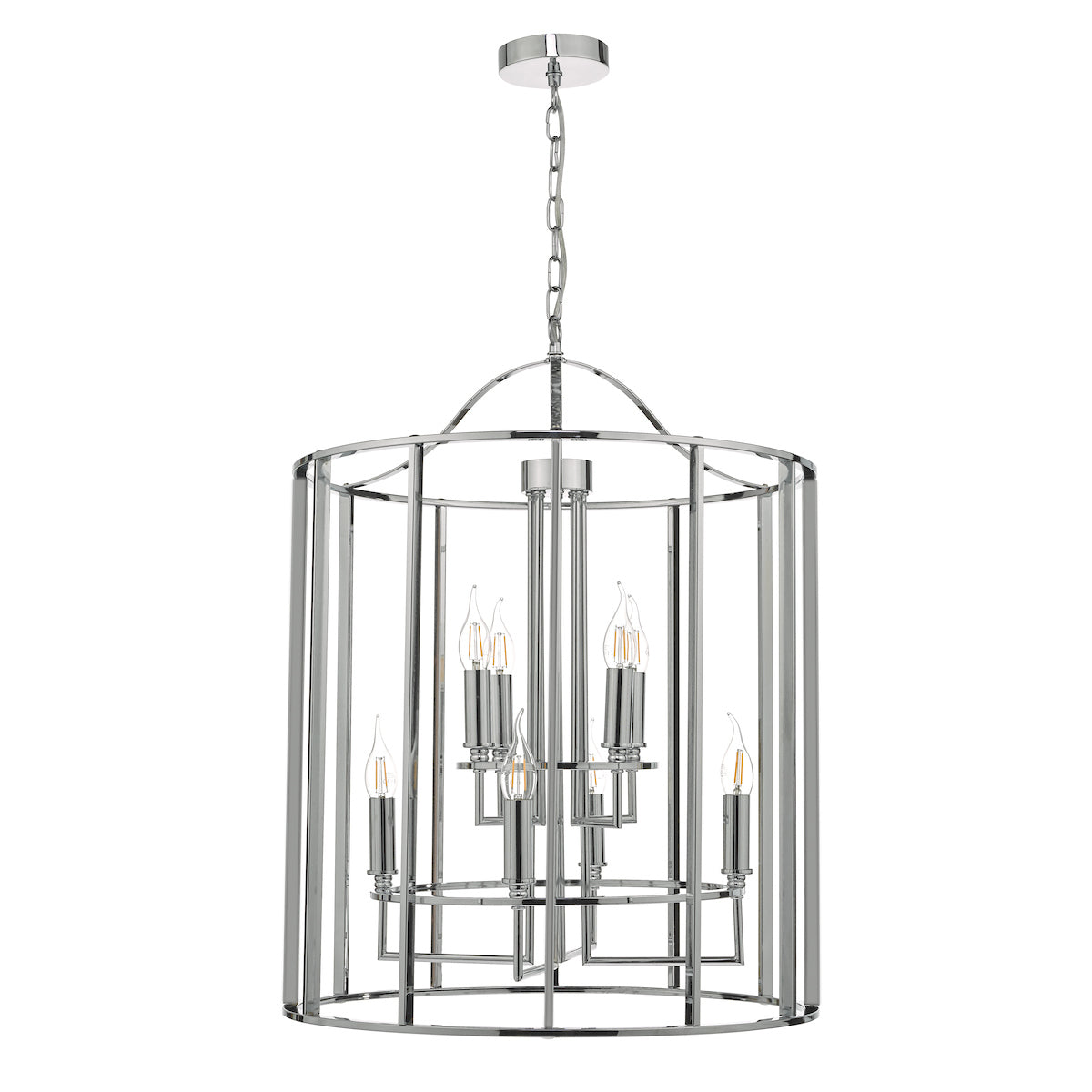 Myka 8lt Lantern Polished Chrome<br>Polished Chrome