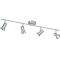4 Light Brushed Steel Bar Spotlight