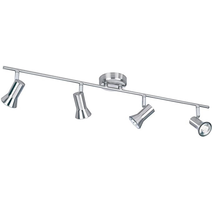 4 Light Brushed Steel Bar Spotlight