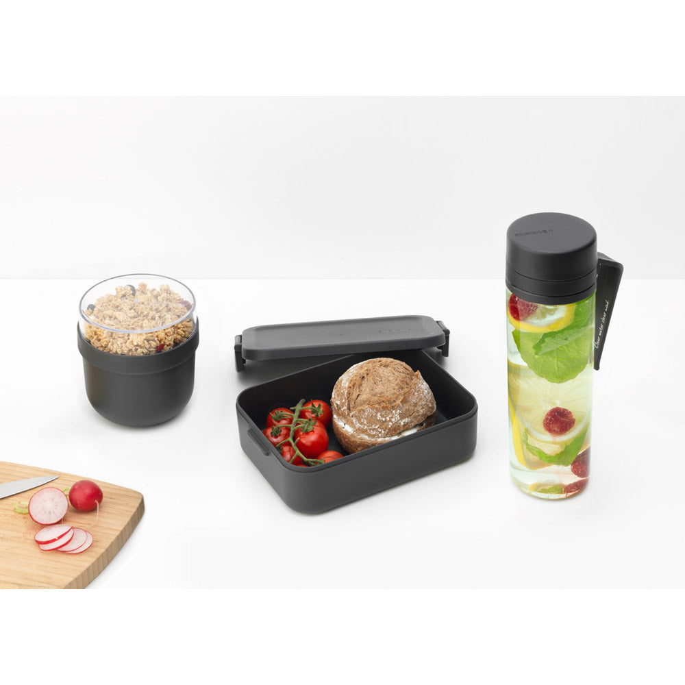 Brabantia Make & Take Breakfast and Lunch Set 3 Pieces (Water Bottle Breakfast Bowl Lunch Box Medium)