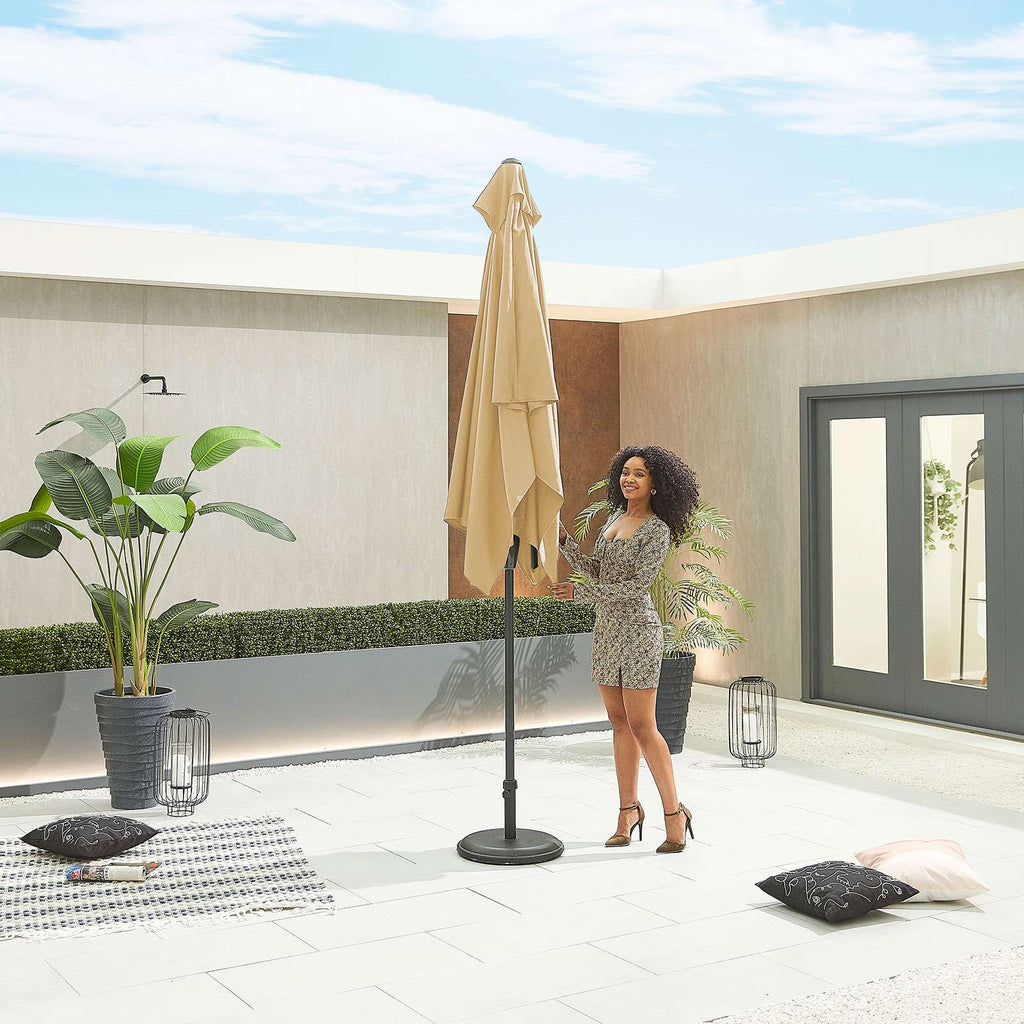 Nova <br> Antigua Aluminium Parasol 3m x 2m Rectangular Beige