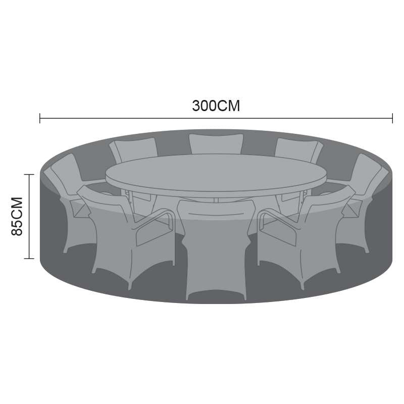 Nova <br> Dining Set Cover 8 Seat Round