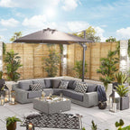Nova <br> Galaxy LED Cantilever Parasol - 3m Square Grey - Including Base