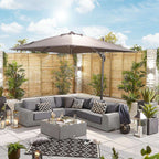 Nova <br> Galaxy LED Cantilever Parasol - 3m Square Grey - Including Base