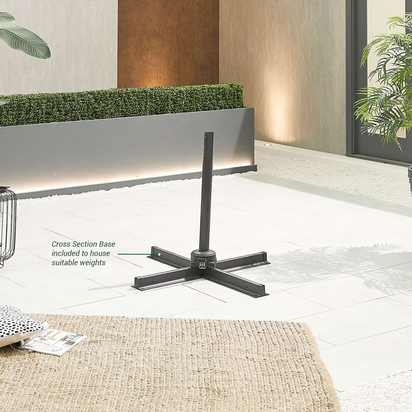 Nova <br> Apollo Cantilever Parasol 3m Round Beige