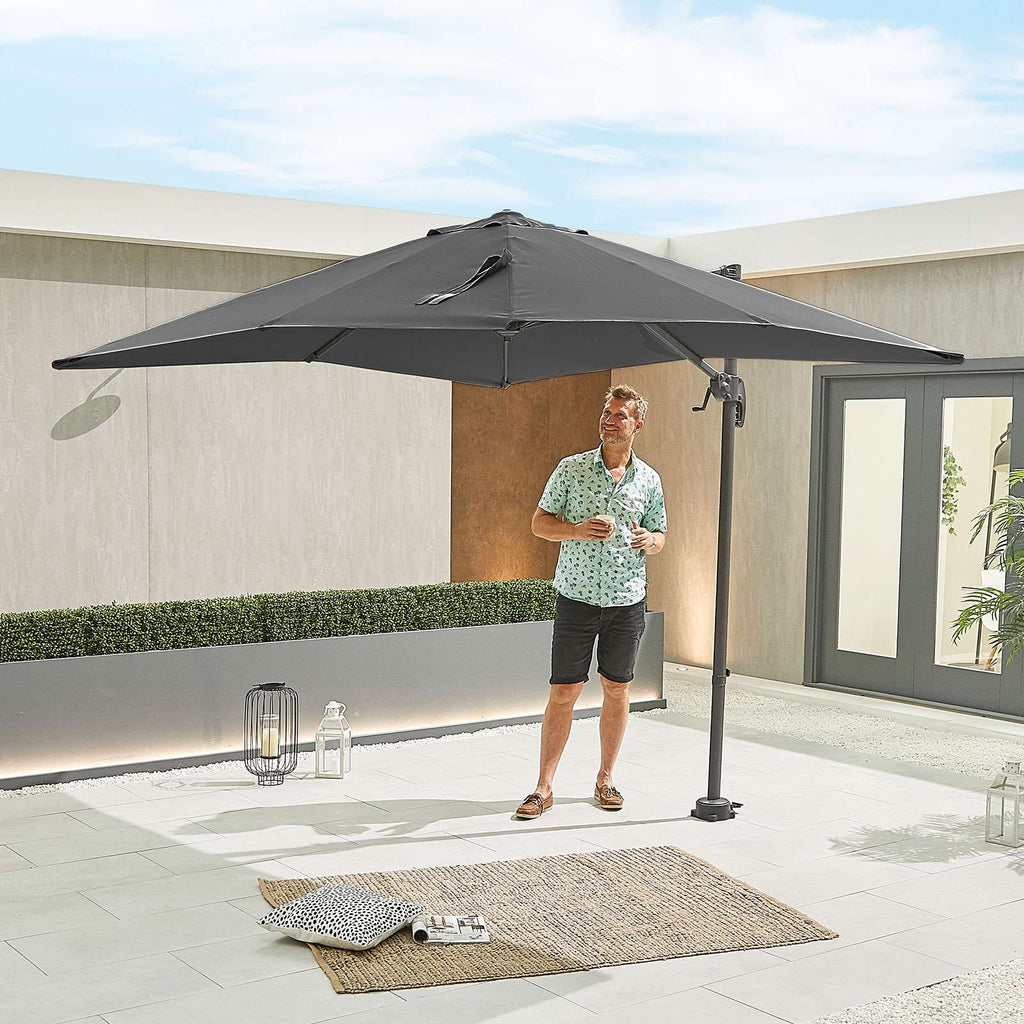 Nova <br> Apollo Cantilever Parasol 2.5m Square Grey