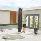 Nova <br> White Genesis Cantilever Parasol 3m x 2.5m Rectangular Grey