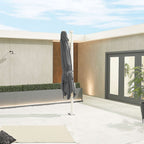 Nova <br> White Frame Galaxy LED Cantilever Parasol 3m Square Grey