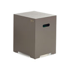 Nova <br> Square Aluminium Gas Tank Holder with Cover Coffee