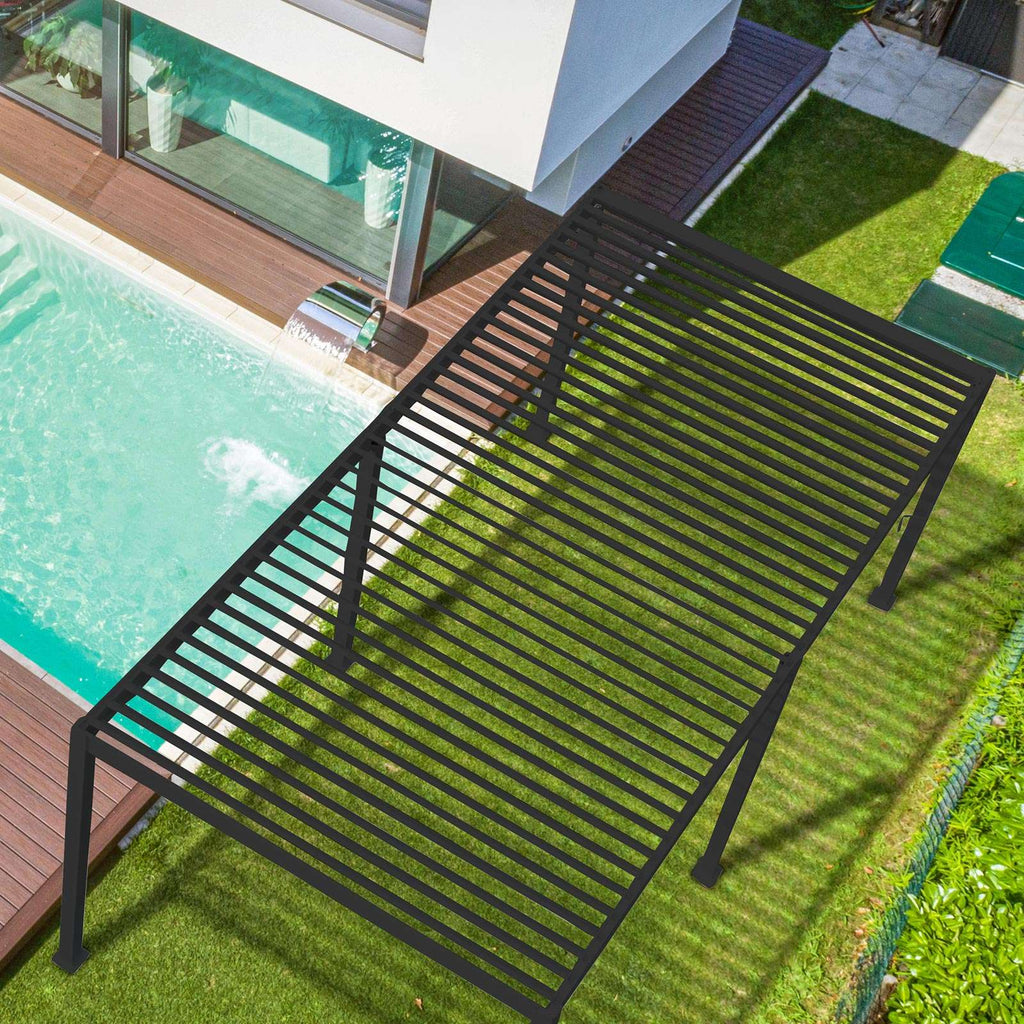 Nova <br> Titan Aluminium Pergola - 6m x 3m Rectangular - Grey
