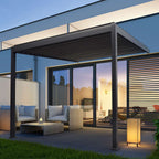 Nova <br> Titan Aluminium Wall Mounted Pergola - 3m x 3m Square - Grey