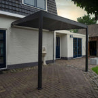 Nova <br> Titan Aluminium Wall Mounted Pergola - 3.6m x 3m Rectangular - Grey