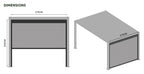 Nova <br> Pull Down Screen for Titan 3m Pergolas White
