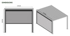 Nova <br> Pull Down Screen for Titan 4m Pergolas White