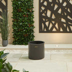 Nova <br> Round Aluminium Planter - Small - Grey