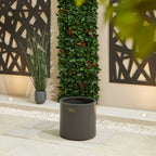 Nova <br> Round Aluminium Planter - Small - Grey