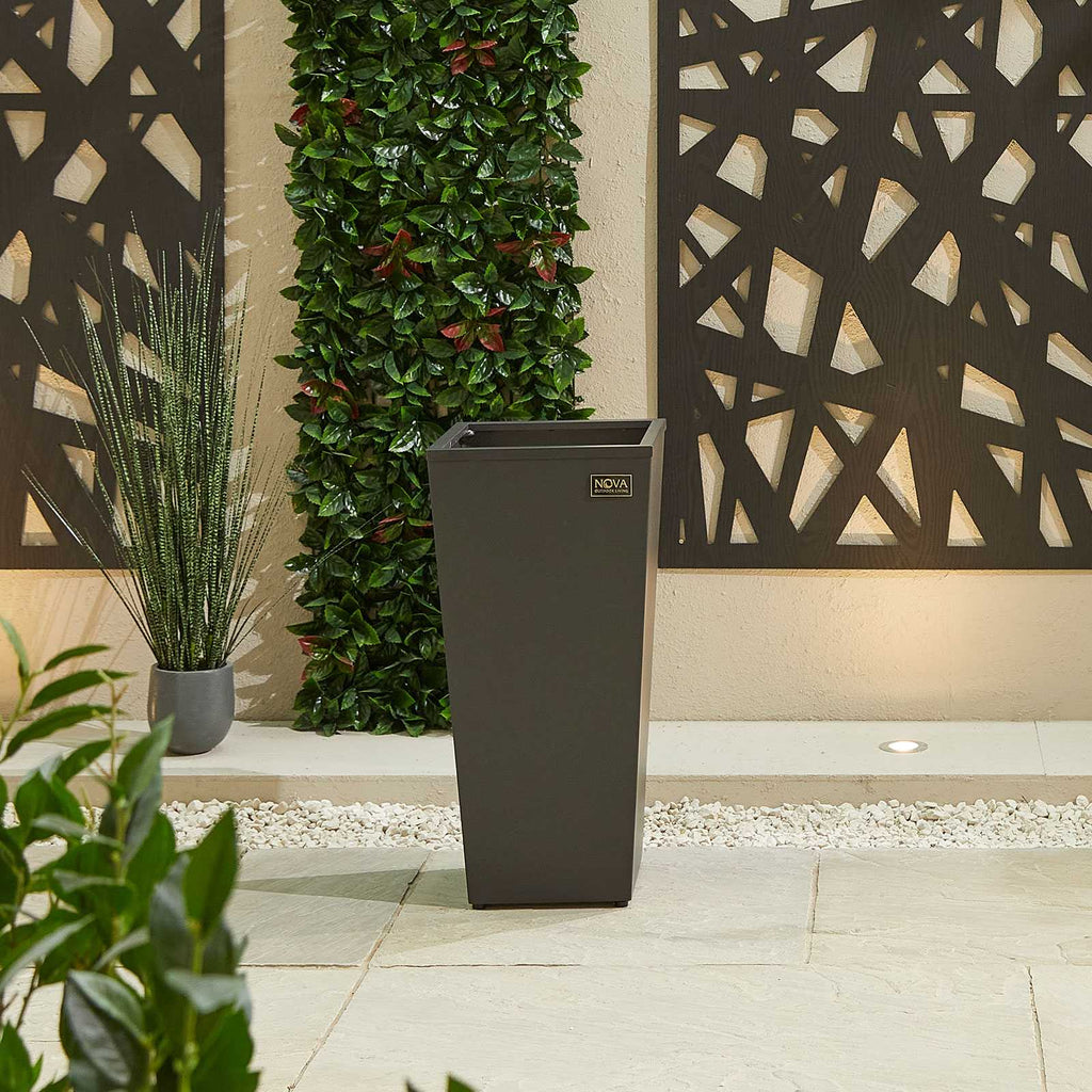 Nova <br>Tower Aluminium Planter - Medium - Grey