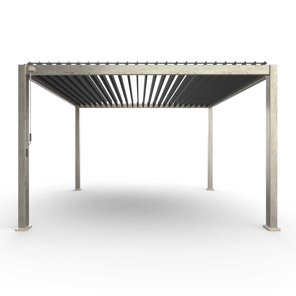 Nova <br> Titan Aluminium Pergola - 4m x 3m Rectangular - Wood Effect -