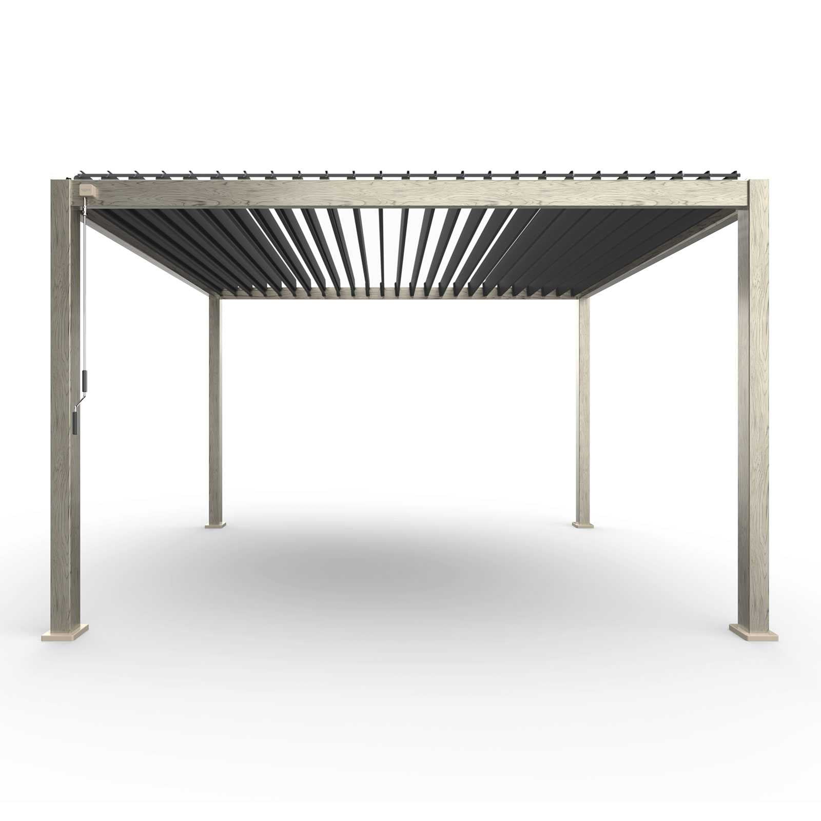 Nova <br> Titan Aluminium Pergola - 4m x 3m Rectangular - Wood Effect -