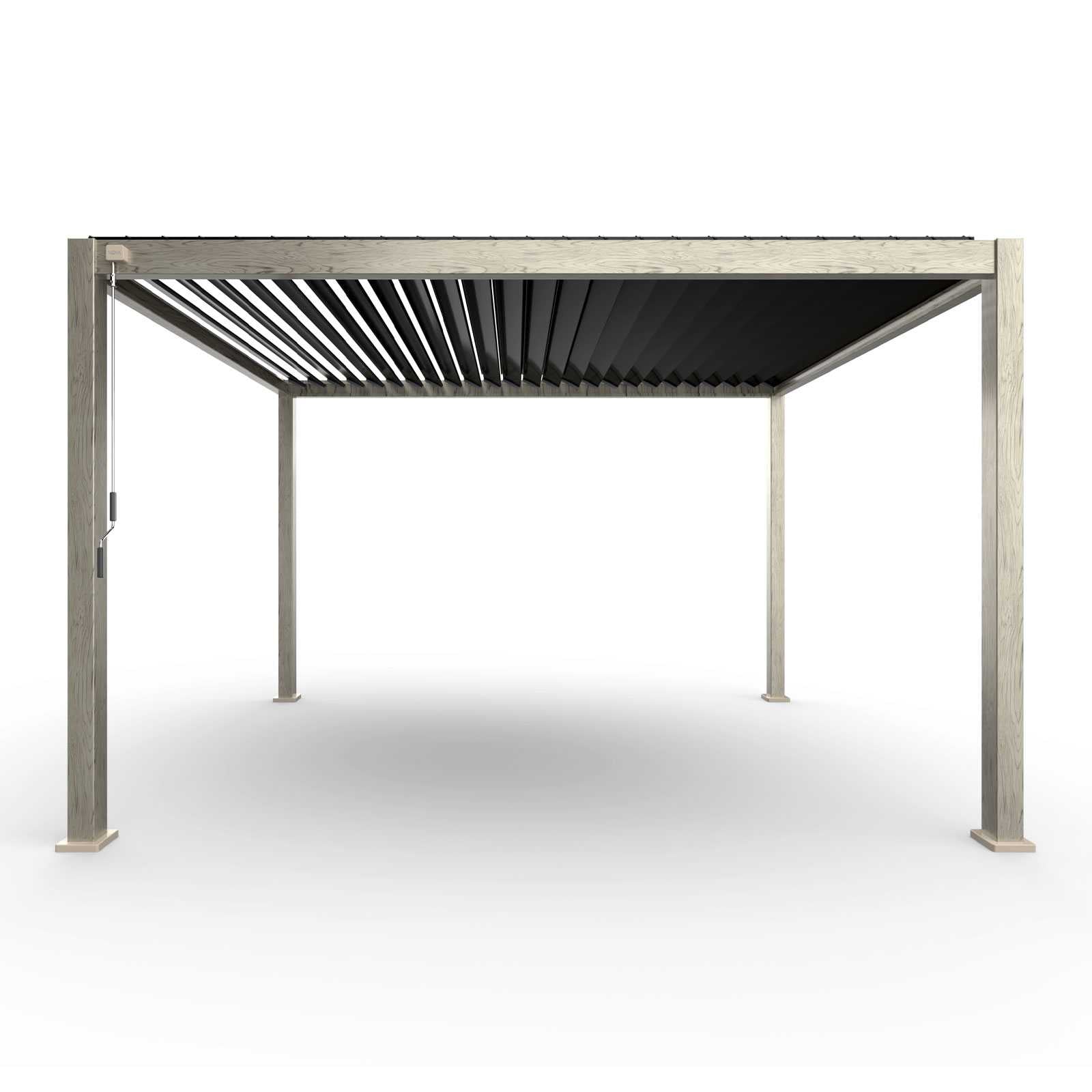 Nova <br> Titan Aluminium Pergola - 4m x 3m Rectangular - Wood Effect -