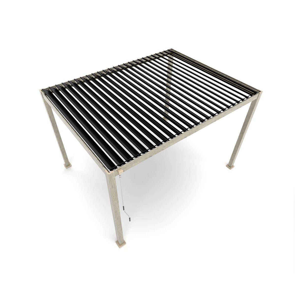 Nova <br> Titan Aluminium Pergola - 4m x 3m Rectangular - Wood Effect -