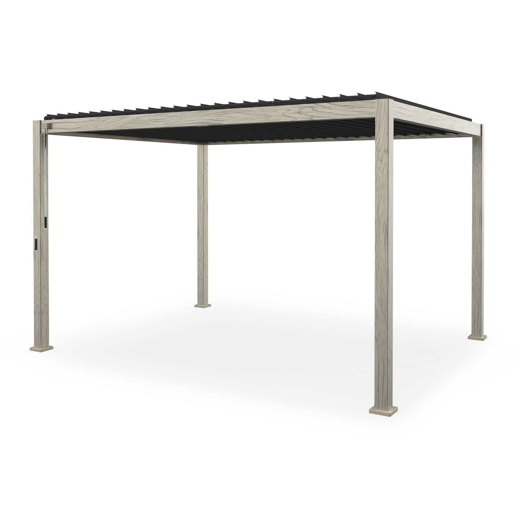 Nova <br> Titan Aluminium Pergola - 4m x 3m Rectangular - Wood Effect -