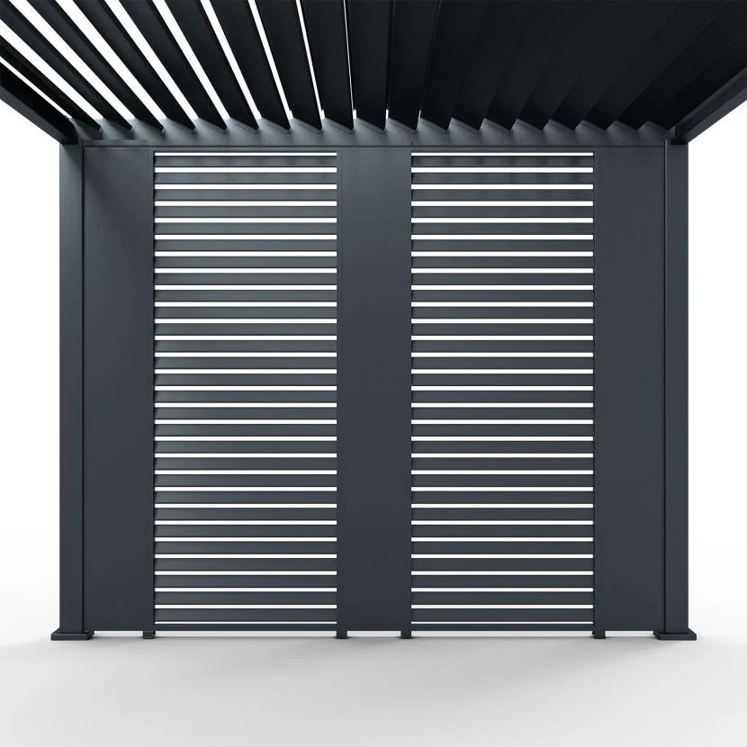 Nova <br> Titan Aluminium Pergola 31cm Solid Side Wall Panel - Grey