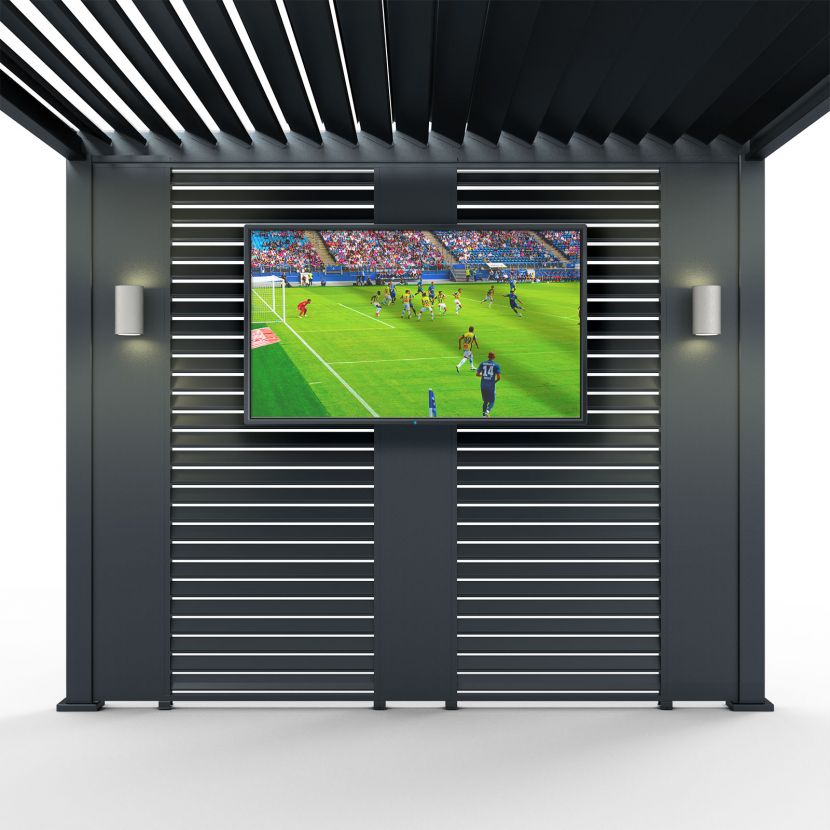 Nova <br> Titan Aluminium Pergola 31cm Solid Side Wall Panel - Grey