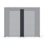 Nova <br> Titan Aluminium Pergola 31cm Solid Side Wall Panel - Grey