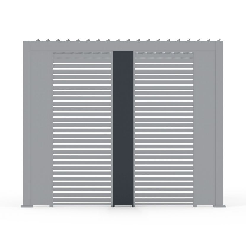 Nova <br> Titan Aluminium Pergola 31cm Solid Side Wall Panel - Grey
