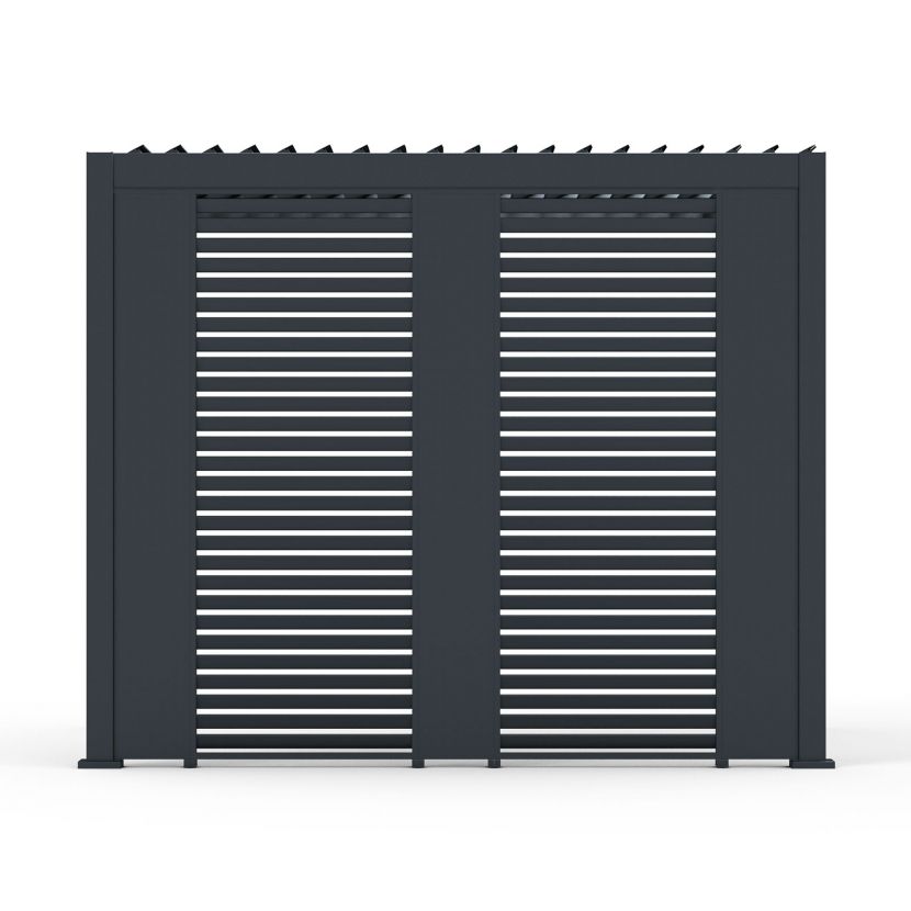 Nova <br> Titan Aluminium Pergola 31cm Solid Side Wall Panel - Grey