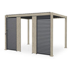 Nova <br> Titan Aluminium Pergola 31cm Solid Side Wall Panel - Wood Effect
