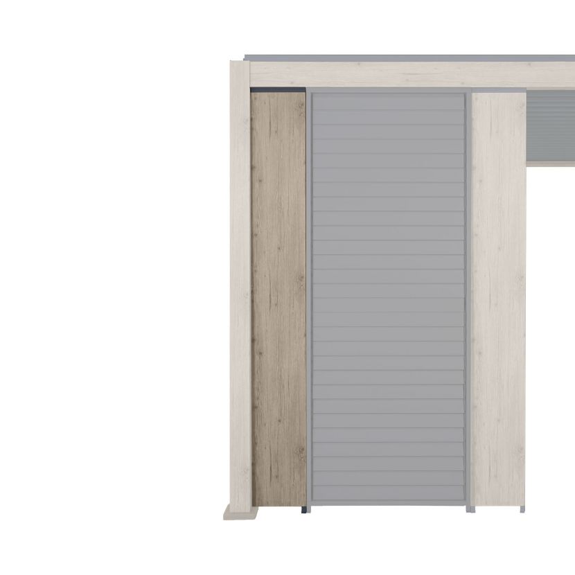 Nova <br> Titan Aluminium Pergola 31cm Solid Side Wall Panel - Wood Effect