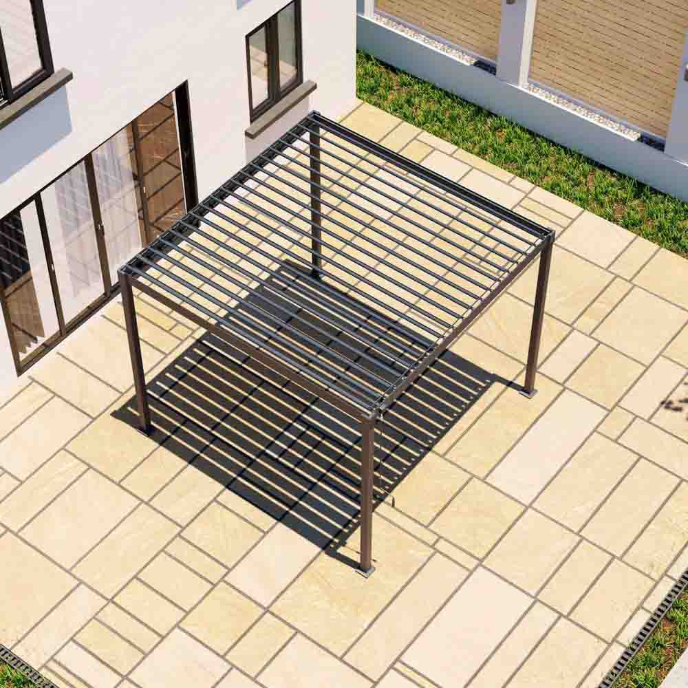 Nova <br> Shadow Pergola - 3m x 3m Square - Grey