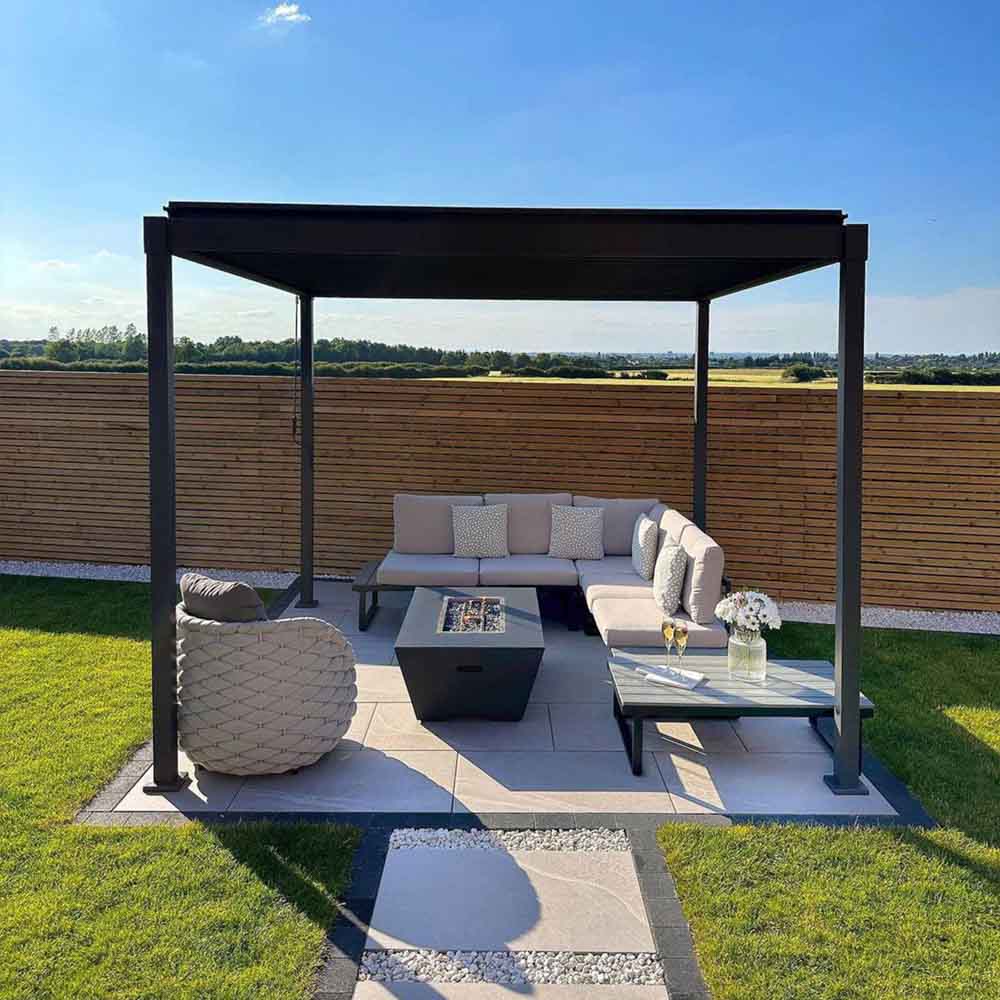 Nova <br> Shadow Pergola - 3m x 3m Square - Grey
