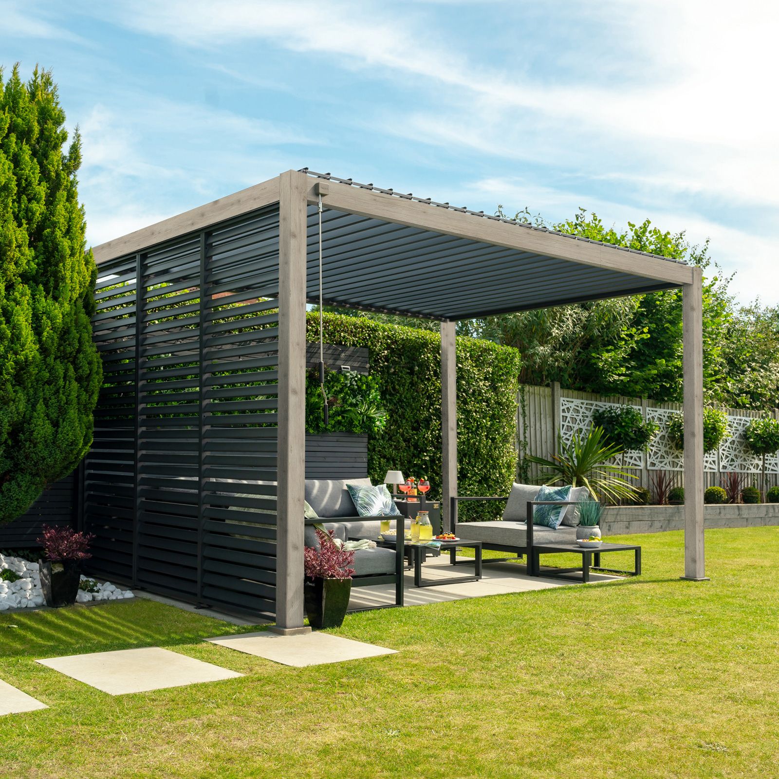Nova <br> Titan 3m x 3m Pergola Wood Effect