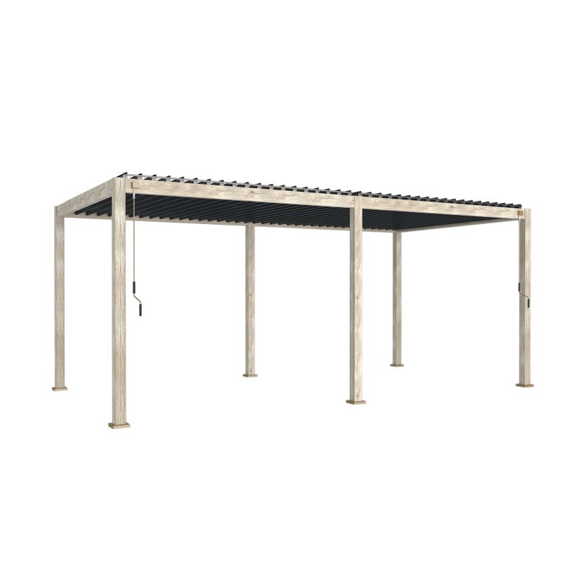 Nova <br> Titan 6m x 3m Rectangular Aluminium Pergola - Wood Effect