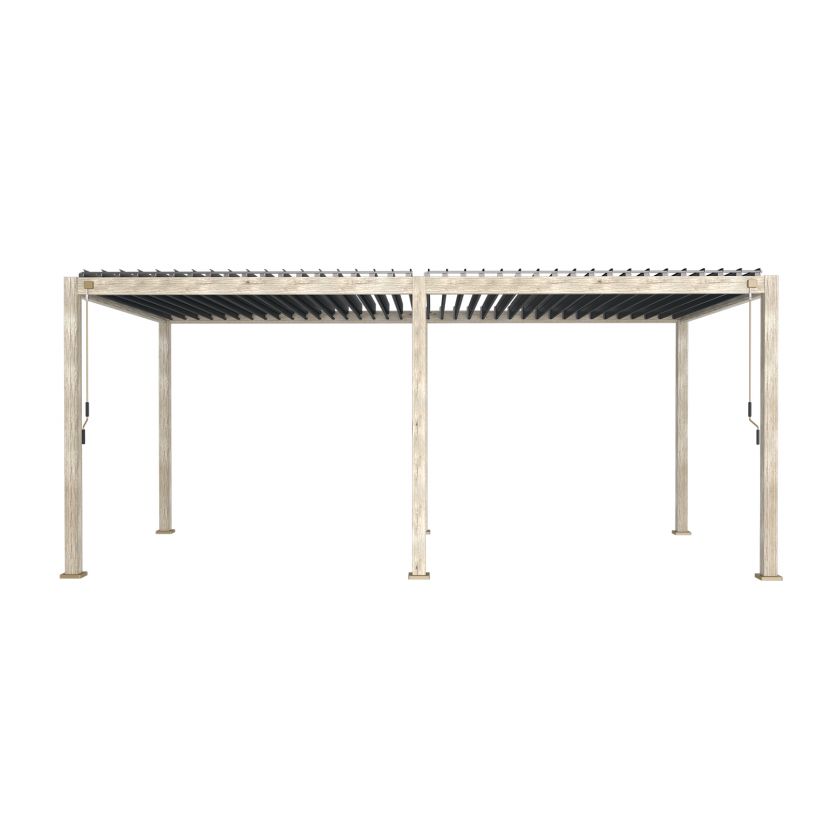 Nova <br> Titan 6m x 3m Rectangular Aluminium Pergola - Wood Effect