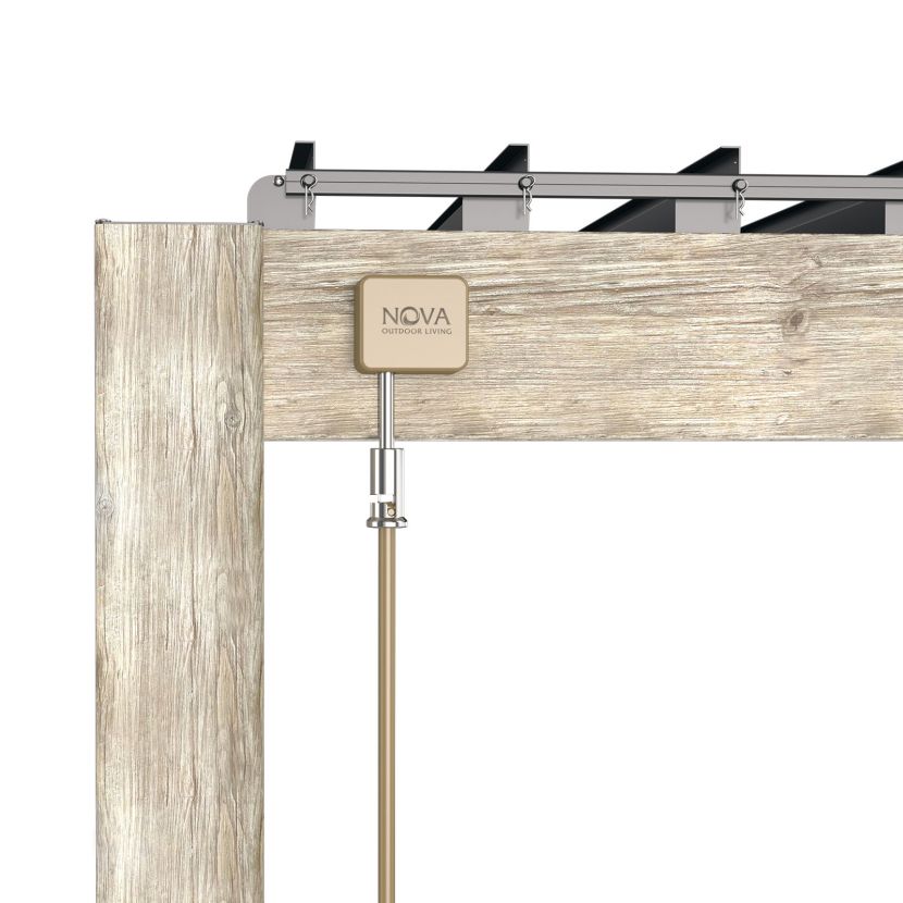 Nova <br> Titan 6m x 3m Rectangular Aluminium Pergola - Wood Effect