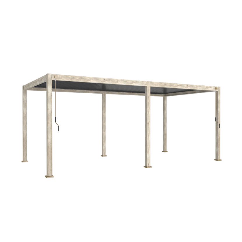 Nova <br> Titan 6m x 3m Rectangular Aluminium Pergola - Wood Effect