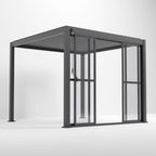 Nova <br> Titan Transparent French Sliding Door System - 3m - Grey