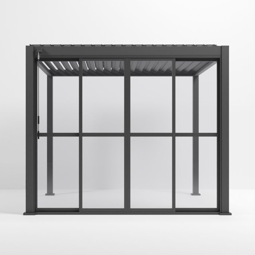 Nova <br> Titan Transparent French Sliding Door System - 3m - Grey