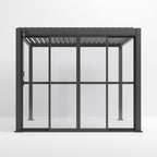 Nova <br> Titan Transparent French Sliding Door System - 3m - Grey