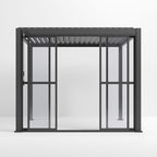 Nova <br> Titan Transparent French Sliding Door System - 3m - Grey