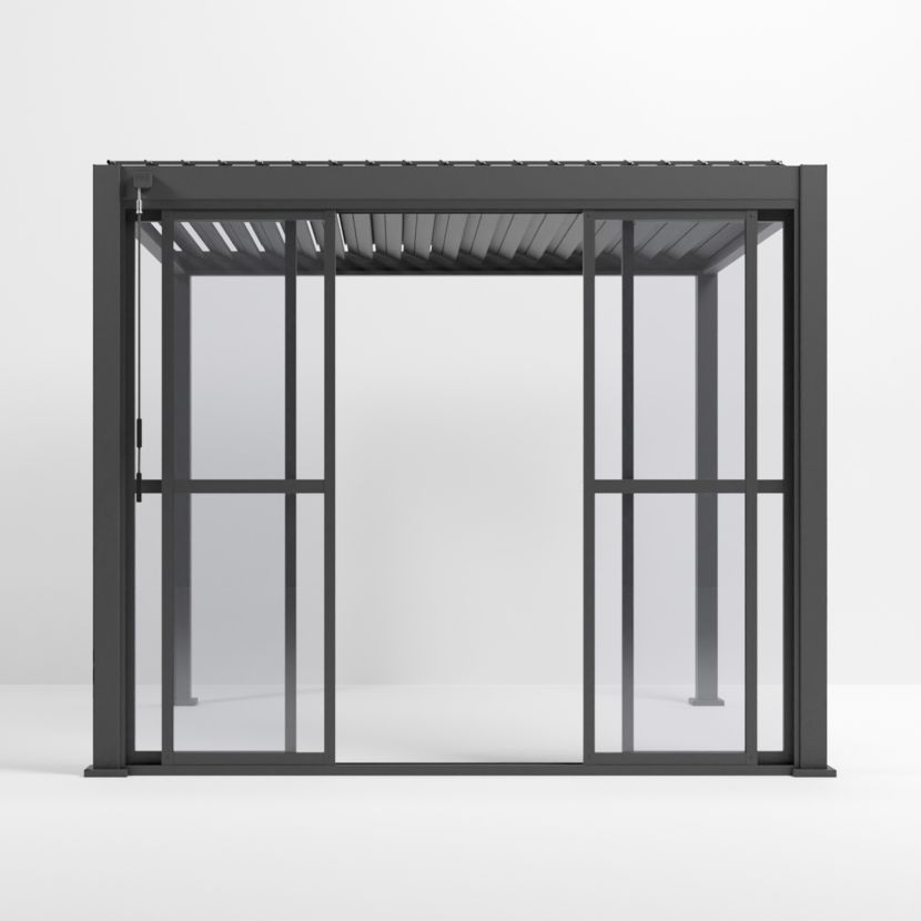 Nova <br> Titan Transparent French Sliding Door System - 3m - Grey