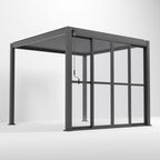 Nova <br> Titan Transparent French Sliding Door System - 3m - Grey