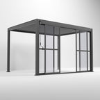Nova <br> Titan Transparent French Sliding Door System - 4m - Grey
